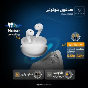 هدفون بلوتوثی Haylou X1 2023 نقره ای گارانتی متین