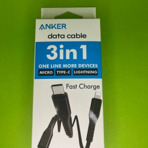 کابل شارژر انکر  3 به 1
