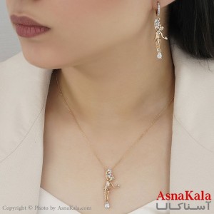 سرویس زنانه ژوپینگ مدل فرشته نگیندار طرح طلا کد NIM14456W