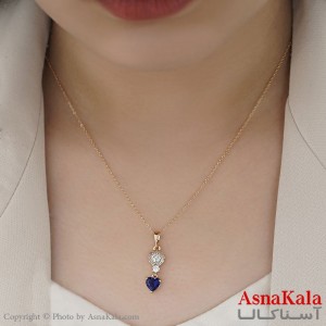گردنبند ژوپینگ اصل زنانه مدل قلب طلایی کد GNB16635W