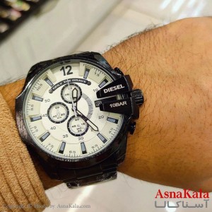 ساعت مچی عقربه ای مردانه دیزل شاخدار با 3موتورفعال و ضدآب و روزشمار کد WTCH11167W