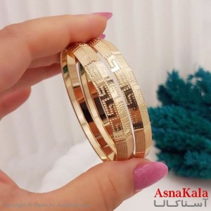 النگو طلاروس 8میل زنانه خارجی مدل ورساچه برند NG طلایی طرح خاص با کارت گارانتی کد DSB18554w