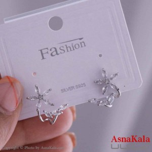 گوشواره دخترانه ایرکاف مدل پیچک استیل 316 کد GSH15645W