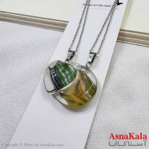 گردنبند ست دونفره دوتیکه ماه و قلب کد GNB16918W