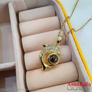 گردنبند تلسکوپی دوستت دارم به صد زبان دنیا طرح وال کد GNB16988W