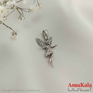 آویز دخترانه ژوپینگ مدل فرشته بالدار نقره ای کد GNB161073W