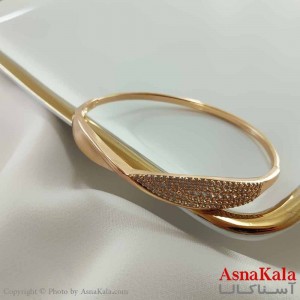 بنگل مینیمال دخترانه ژوپینگ مدل پاپیون نگین دار کد DSB18698W