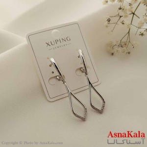 گوشواره آویزی زنانه مدل لوزی نقره ای ژوپینگ کد GSH15723W