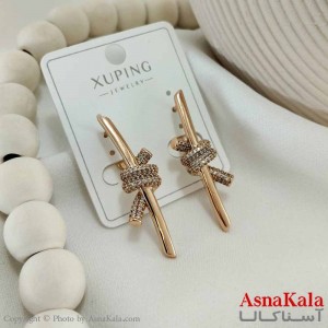 گوشواره آویزی زنانه مدل گره ای ژوپینگ کد GSH15734W