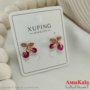 گوشواره میخی زنانه مدل گیلاس  ژوپینگ کد GSH15785W