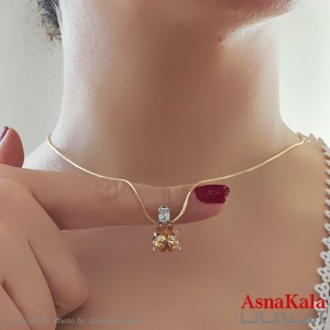 گردنبند ژوپینگ مینیمال دخترانه مدل قلب طلایی کد GNB161114W