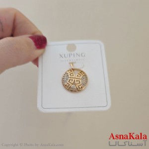 گردنبند ژوپینگ دخترانه طرح ورساچه نگینی  کد GNB161166W