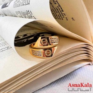 انگشتر YSX مدل ردیفی پیچی  کد ANG19743W