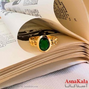 انگشتر YSX مدل نگین سبز  کد ANG19751W