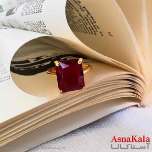 انگشتر YSX مدل مربع نگینی  کد ANG19752W