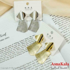 گوشواره  استیل مینیمال زنانه مدل مثلث آویزی کد GSH151149W