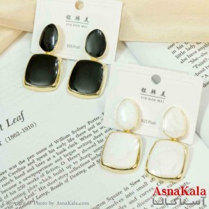 گوشواره  استیل مینیمال زنانه مدل مربع کد GSH151151W