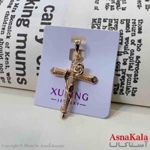 آویز ژوپینگ مینیمال دخترانه مدل صلیب طرح گل  کد GNB161642W