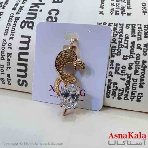 آویز ژوپینگ مینیمال دخترانه مدل نگینی  کد GNB161644W