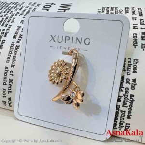 آویز ژوپینگ مینیمال دخترانه مدل گل طلایی  کد GNB161645W