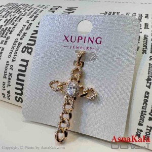 آویز ژوپینگ مینیمال دخترانه مدل صلیب نگینی  کد GNB161658W
