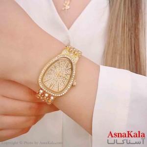 ساعت دستبند بولگاری صفحه کهکشانی نگینی موتور کوارتز کد WTCH11356W