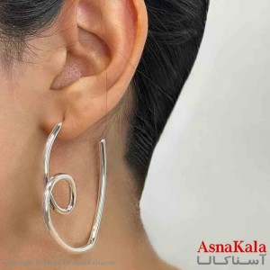 گوشواره دخترانه فشن پیچ رنگ نقره ای کد GSH151649W