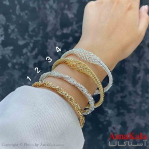 بنگل دخترانه پینترستی استیل طرح حصیری برجسته کد DSB181293W