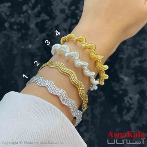 بنگل دخترانه پینترستی استیل طرح  پیچ و موجدار مدرن کد DSB181294W