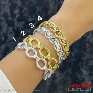بنگل دخترانه پینترستی استیل طرح کارتیر و پیچ مدرن کد DSB181304W