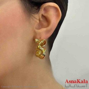 گوشواره دخترانه مینیمال طرح حلقه ای مدور رنگ طلایی کد GSH151838W