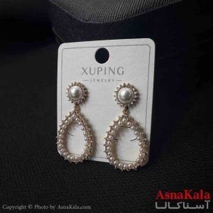 گوشواره زنانه  ژوپینگ طرح آویز قطره مرواریدی  کد GSH151902W