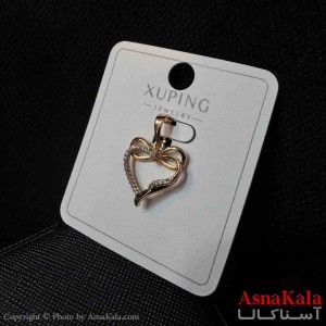 آویز ژوپینگ مینیمال دخترانه مدل قلب و پاپیون نگیندار کد GNB161723W