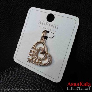 آویز ژوپینگ مینیمال دخترانه مدل قلب و قلب نگیندار مدرن کد GNB161726W
