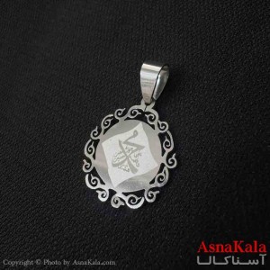 آویز گردنبند مردانه طرح  5تن آل عبا رنگ نقره ای کد GNB161752W