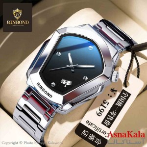 ساعت مردانه بین باند بوگاتی مقاوم دربرابر آب، موتور کوارتز، دارای روزشمار کد WTCH11369W