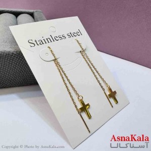 گوشواره بخیه دخترانه مدل استیل 316 کد GSH152021W