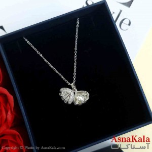 گردنبند نقره ای دخترانه استیل با طول 45 سانتی متر کد GNB161950W