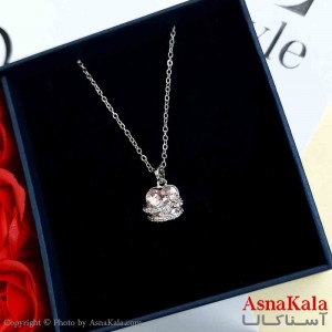 گردنبند قلب فرشته نقره ای دخترانه استیل با طول 45 سانتی متر کد GNB161958W