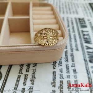 انگشتر زنانه تراش طلاروس رنگ ثابت مشابه طلا  ANG191002W