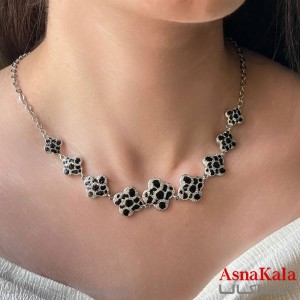 گردنبند نقره ای دخترانه استیل کد GNB162148W