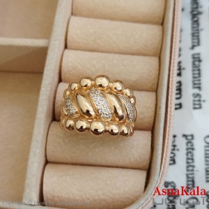 انگشتر ژوپینگ طلایی مشابه طلا کد ANG191140W