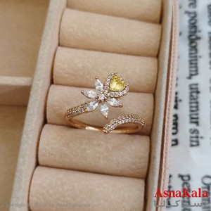 انگشتر ژوپینگ طلایی مشابه طلا کد ANG191142W