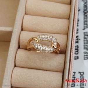 انگشتر ژوپینگ طلایی مشابه طلا کد ANG191143W