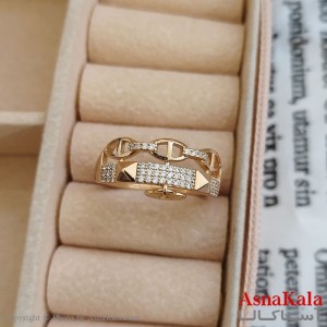 انگشتر ژوپینگ طلایی مشابه طلا کد ANG191147W