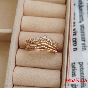 انگشتر ژوپینگ طلایی مشابه طلا کد ANG191158W