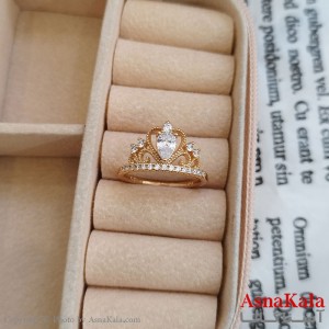 انگشتر ژوپینگ طلایی مشابه طلا کد ANG191159W