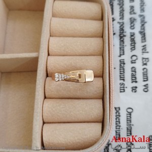 انگشتر ژوپینگ طلایی مشابه طلا کد ANG191162W