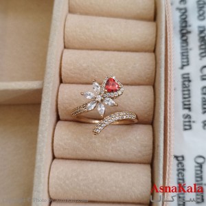 انگشتر ژوپینگ طلایی مشابه طلا کد ANG191164W