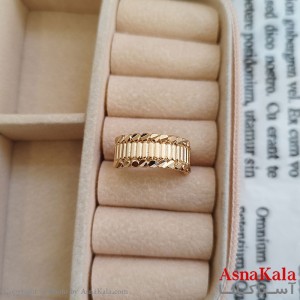 انگشتر ژوپینگ طلایی مشابه طلا کد ANG191166W